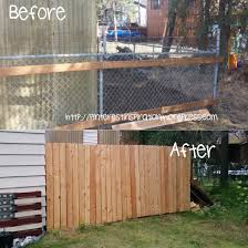Chain Link Fencing It Does The Job Yet Not Very Appealing To Look At After Moving Into A New House With Chain Link A In 2020 Diy Fence Backyard Fences Cheap Fence