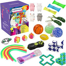 Fidget toys help reduce stress and anxiety in both kids and adults. Amazon Com 28 Pack Sensory Fidget Toys Set Liquid Motion Timer Grape Ball Flippy Chain Stretchy String Squeeze A Bean Soybeans Slime Mesh Marble Mochi Squishy For Adhd Autism Stress Anxiety Relief Adult Kids Toys Games