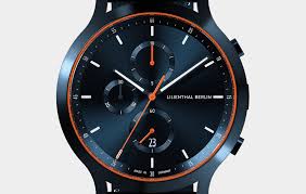 Blue and orange are complimentary colors which mean that they are located on opposite sides of the color chart that you can see on the right of this page. Chronograph Blue Orange Mesh Blue Lilienthal Berlin Award Winning Designer Watches