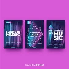 Download Wave Sound Electronic Music Poster For Free In 2020 Electronic Music Poster Music Poster Electronic Music