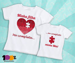 Camisetas Personalizadas Mae Pai E Filha Camiseta Personalizada Tal Mae E Tal Filha Quebra Cabeca Minha Filha Me Completa Filha Camisetas Personalizadas Mae