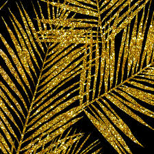 Black And Gold Pattern Fabric Colorful Fabrics Digitally Printed By Spoonflower Gold Glitter Palm Leaves Black Large Silhuettes Faux Gold Imitation Tropical Forest Black Background Hot Fabric Wallpaper Black Backgrounds Palm Plant
