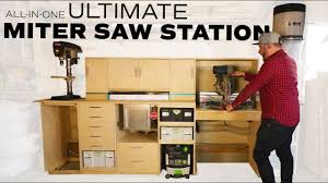 My Ultimate Miter Saw Station With Built In Dust Collection Router Table Flip Top Drill Press And More Storage The Mitre Saw Station Miter Saw Miter Saw Table