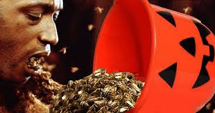 This candyman with bees pop! Halloween Disaster Creepy Guy Only Handed Out Bees Dead Entertainment