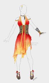 Fire Outfit Anime Dress Dress Sketches Clothes Design