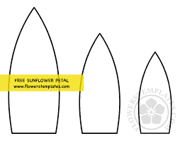 I also included a little leaf base for the bouquet version. Sunflower Petal Free Template Flowers Templates