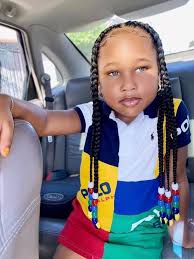 The subtle additions bring a little luster and a lot of visual interest that keeps your braids from being a bore or just like everyone. Pop Smoke Braids For Kids Kids Hairstyles Girls Braids For Kids Black Kids Hairstyles