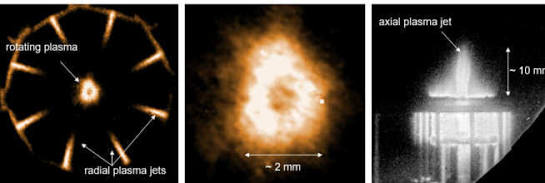 Formation of a collimated axial plasma jet in a Z-pinch laboratory experiment, AI generated