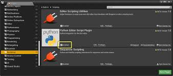 Enable The Python Editor Script Plugin Script Python Blueprints