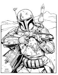 Boba Fett Inked Over Wayne Nichols In Louis Bright Raven S Inking Samples Comic Art Gallery Room 746315 Star Wars Drawings Star Wars Poster Comic Art