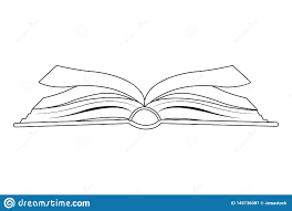 Open Book Icon Cartoon Isolated Black And White Stock Vector Illustration Of Read Learn 149736087 Open Book Drawing Book Icons Vector Illustration