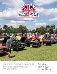 14th Annual Wheels Across The Pond Jupiter Florida In 2021 Classic Cars Pond Florida