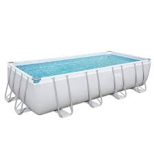 Detachable Rectangular Tubular Pool Bestway Power Steel With Water Treatment Plant 488x244x122 Cm Poolfunstore