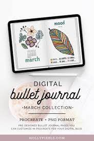 March 2020 Bullet Journal Procreate Starter Pages By Kate George Bullet Journal Procreate 2020 Bullet Journal Bullet Journal