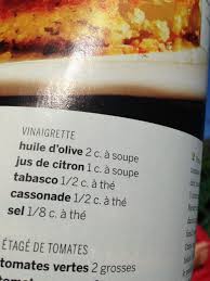Pin By Marie France Fortier On Cuisine Et Boissons Jus Tabasco Vinaigrette