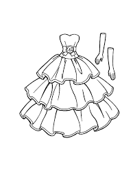 Learn the names of different clothing and accessories and how to color each of them with this digital coloring book! Princess Gown Coloring Pages Coloring And Drawing