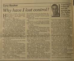 It was like the first time in my life i ever felt like i failed at something, the u.s. Cory Booker Why Have I Lost Control The Stanford Daily