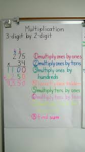 multiplication 3 digit by 2 digit anchor chart 4th grade