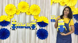 Birthday Party Decorations At Home Simple Easy Birthday Party Decoration Ideas At Home Minion Theme Party Idea In 2020 Minions Birthday Party Decorations Simple Birthday Party Easy Birthday Party Decorations