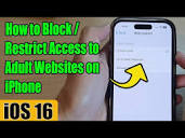 iOS 16: How to Block/Restrict Access to Adult Websites on iPhone ...