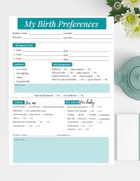 Birth Plans For First Time Moms Pdf Birth Preferences Template Birth Plan Template Printable Etsy In 2020 Birth Plan Template Birth Plan Examples Birth Plan Printable