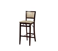 Stylish Seating With The Convenience Of A Folding Bar Stool The Triena Pad Back Folding Stool Adds An Extra Da Bar Stools Folding Bar Stools Linon Home Decor