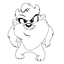 Printable baby looney tunes coloring pages. Taz Cartoons Printable Coloring Pages
