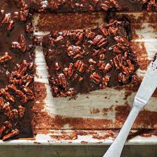 Gateau Plaque Au Chocolat Texas Sheet Cake Ricardo Recipe Texas Sheet Cake Sweet Recipes Cake