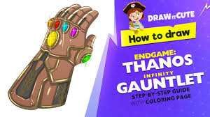 Maybe you would like to learn more about one of these? How To Draw Endgame Thanos Infinity Gauntlet Step By Step Guide With Coloring Page Fortnite Youtube