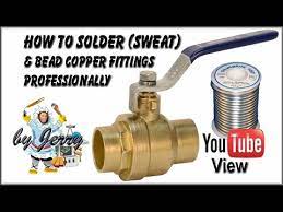 To solder copper pipes that contain water, you need more than torches, gloves, fuels, and some if water goes through the pipe, keep a bucket under the flow and turn off the supply from its valve. How To Solder Sweat And Bead A Ball Valve Youtube