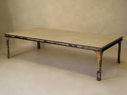 48 norma coffee table 3 tier gray stone metal framework nickel antique finish. Large Iron And Stone Coffee Table France 1950s For Sale At 1stdibs