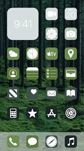 Aesthetic Boho Green Ios 14 App Icons Pack Etsy App Icon Iphone Wallpaper App Iphone App Layout