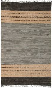 Black And Tan Area Rug Leather Ehden Le066 Gray Gray Black Tan Rug Tan Rug Rugs Grey Leather