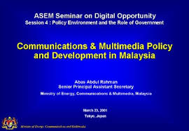Maybe you would like to learn more about one of these? Mofa Communications And Multimedia Policy And Development In Malaysia Slides 1