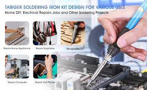 Amazon Com Tabiger Soldering Iron Kit 60w 110v Adjustable Temperature Welding Soldering Iron With Tool Carry Case Tools Home Improvement