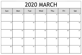 Editable March 2020 Calendar In 2020 February Calendar Calendar Printables Printable Calendar Template