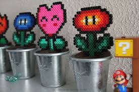 Diy Fleur Mario En Perles A Repasser Billes De Fer Perle Mario