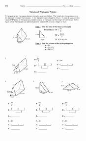 Surface Area Of Pyramid Worksheet Lovely Volume And Surface Area Of Prism Worksheets Google Worksheets Geometry High School Persuasive Writing Prompts