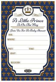 Amazon Com Little Prince Baby Shower Invitations 20 Count With Envelopes Home Kitchen