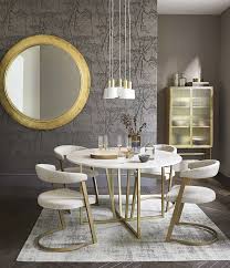 Table A Manger Ronde En Marbre Blanc 6 7 Personnes D130 Midtown Maisons Du Monde In 2020 Living Room Inspo Round Mirror Bathroom Dining