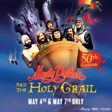 AND NOW! AT LAST! Another film completely different from some of the other  films which aren't quite the same as this one is. MONTY PYTHON AND THE HOLY  GRAIL is in theatres