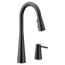 Check spelling or type a new query. Moen 7871bl Sleek Single Handle Pulldown Kitchen Faucet Matte Black