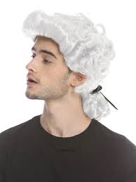 Hat Wig George Washington White Colonial Wig