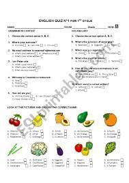 Fruit and vegetable trivia quiz questions with answers. Quiz Based On Common Questions Synonyms Fruit And Vegetables Row B Esl Worksheet By Ch C Englishclasses