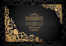 Black And Gold Invitation Background Design 4340185 172855 Abstract Background With Antique Luxury Black And Gold Vintage Frame Victorian Ba Vintage Frames Black And Gold Invitations Abstract Backgrounds