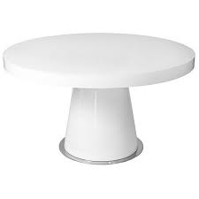 Donald 53 Round Dining Table White Lacquer 849 Via Polyvore Featuring Home Furniture Tables Dinin Dining Table In Kitchen Dining Table Oval Table Dining