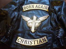 Born Again Christian Black Leather Jacket Christian Biker Christian Biker Patches Born Again Christian