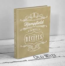 Custom Family Recipe Book Blank Journal Rustic Design Etsy