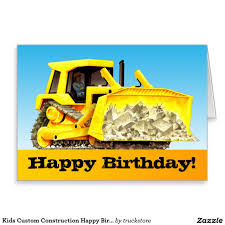 Birthday Images For Kids Boy Kids Custom Construction Happy Birthday Bulldozer Card Zazzle Com Happy Birthday Meme Happy Birthday Kids Birthday Meme