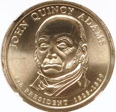 2008 P John Quincy Adams 1 Ms Presidential Dollars Ngc